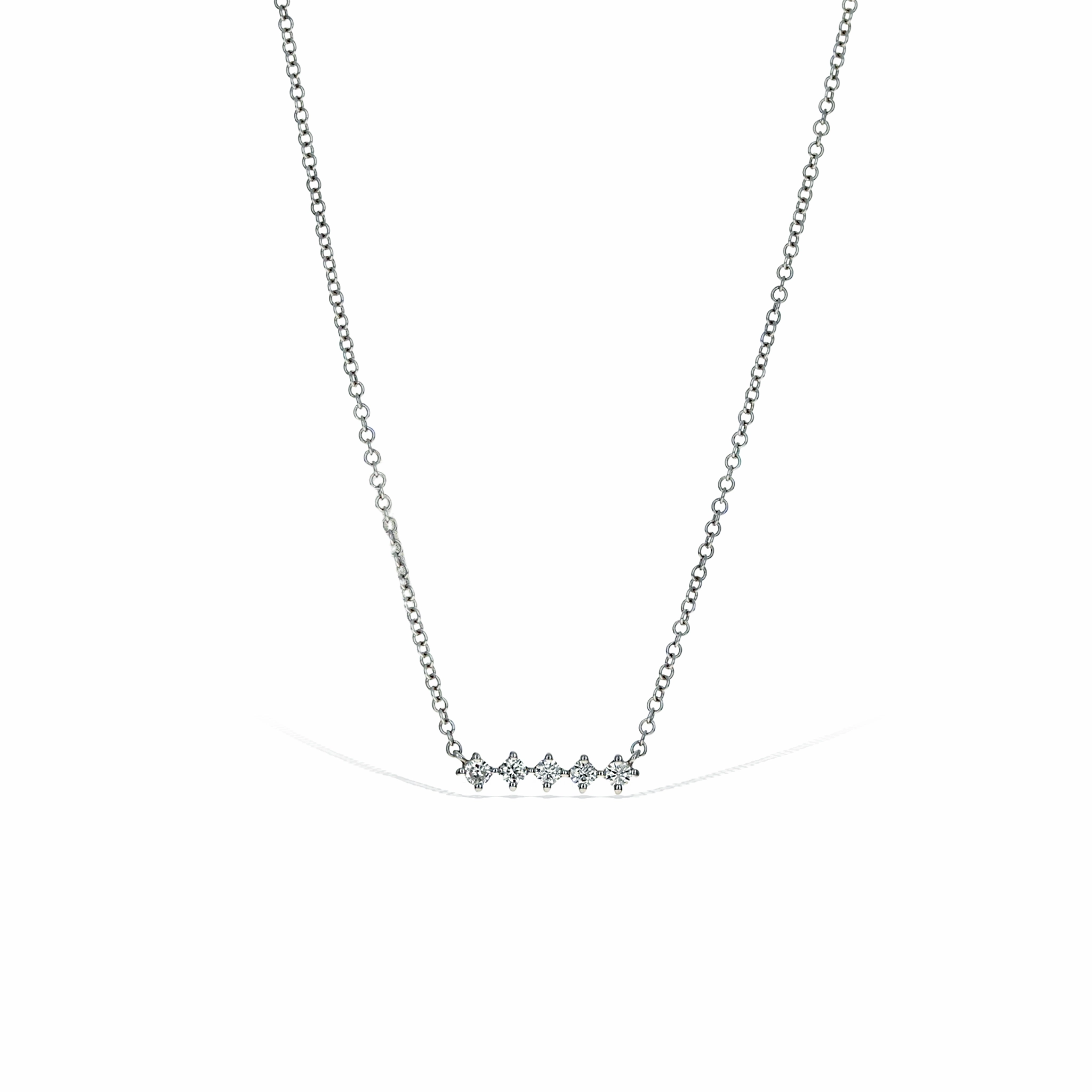 Couture Accent Refined Vibe Mini Diamond Bar Necklace