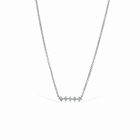 Couture Accent Refined Vibe Mini Diamond Bar Necklace
