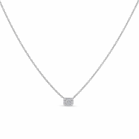 Monochrome Look Mini Mixed Diamond Necklace