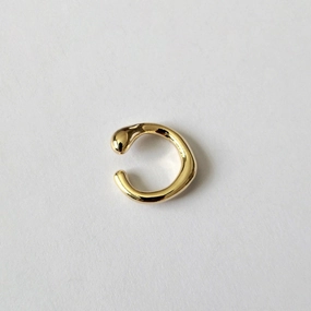 Mini Round Ear Cuff Irregular Shape 18K/S925 10mm | Dainty Gold Silver Ear Cuff Contemporary Cuff Mix and Match, Minimalist Boho Cuff Contemporary Decor