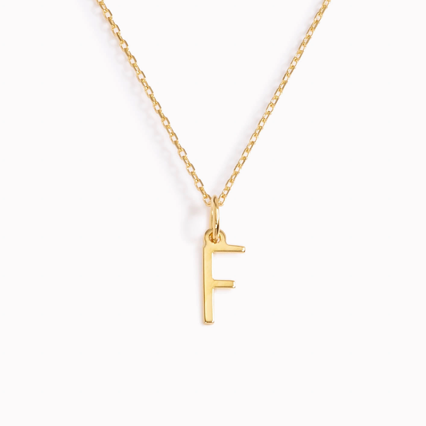 F Necklace / Gold Initial Necklace Home Accent