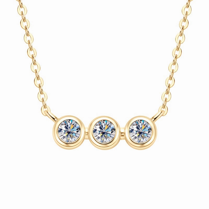 high contrast Contemporary Craft Constellation Parallel Necklace | S925 | Moissanite