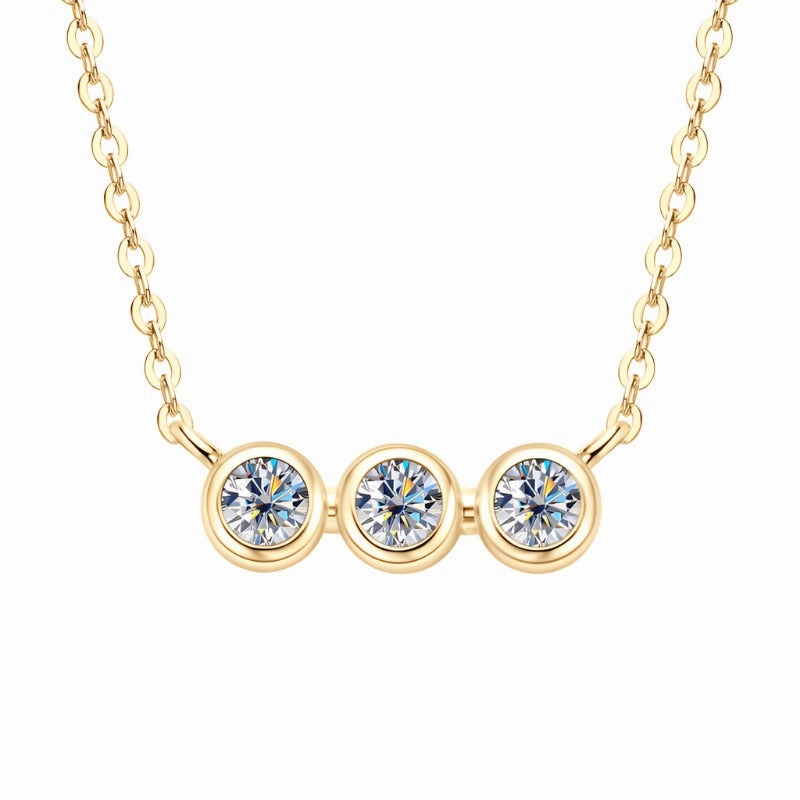 Constellation Parallel Necklace | S925 | Moissanite comfortable accessory