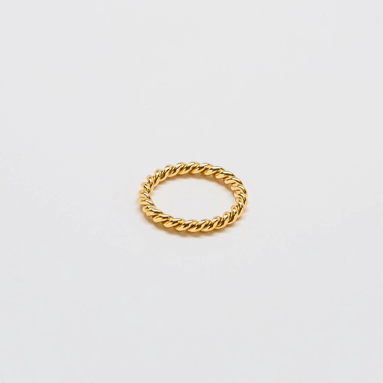 Durable Art Gold Medium Rope Twist Stacking Ring