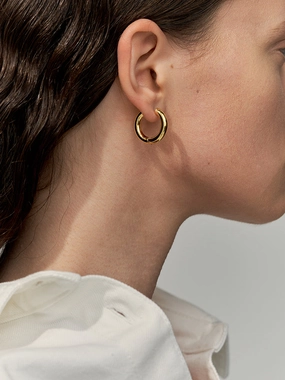 Minimalist Essentials Mini Thick Hoop Modernist Ornament Cute Accessory