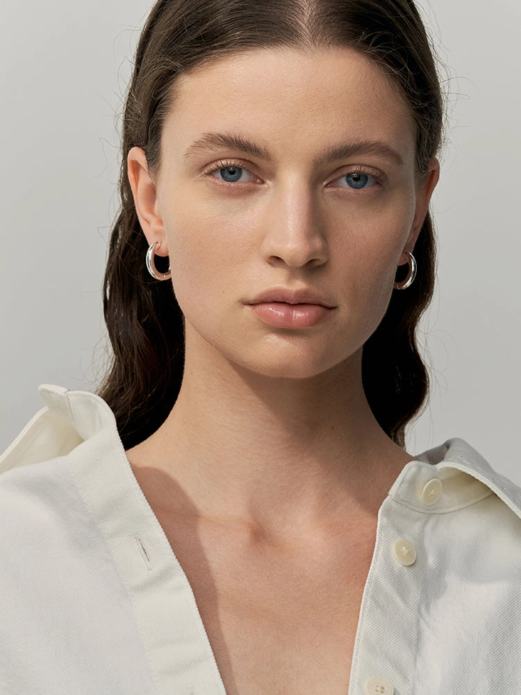 Minimalist Essentials Mini Thick Hoop Delicate Embellishment Graceful Option