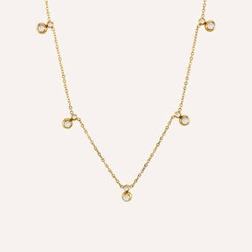 JULIETTE DANGLE DIAMOND NECKLACE Petite Gift Classic Mood