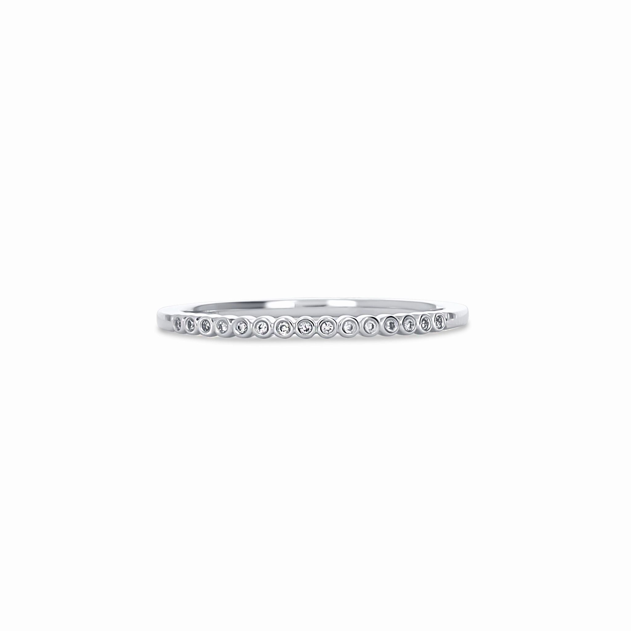 Minimalist Bezel Set Diamond Ring Luxury Shine Finish