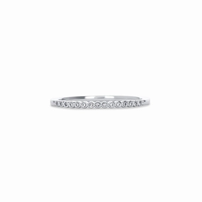 Minimalist Bezel Set Diamond Ring Luxury Shine Finish