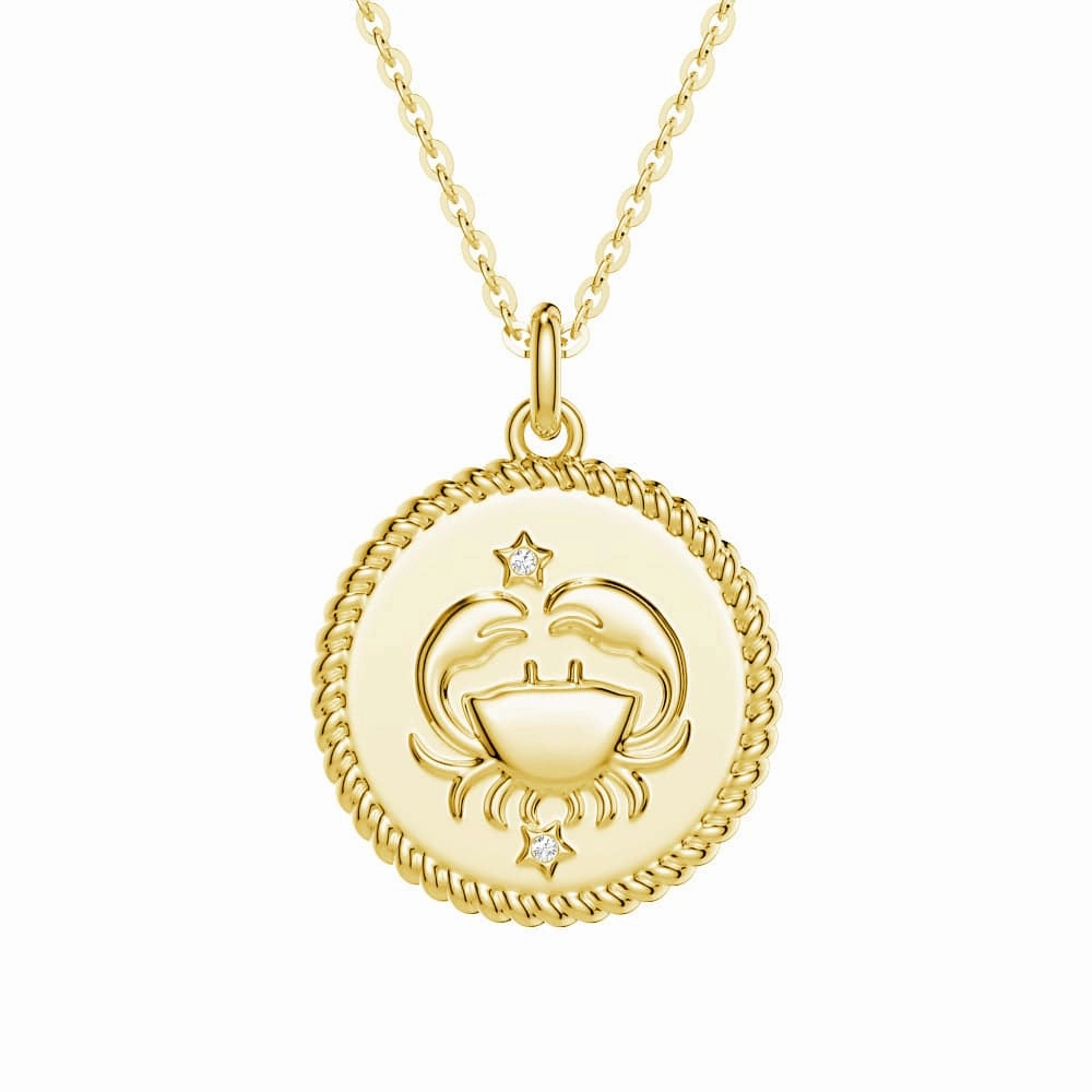 Cancer Constellation Lab Grown Diamond Birthstone Pendant Necklace Finest Highlight