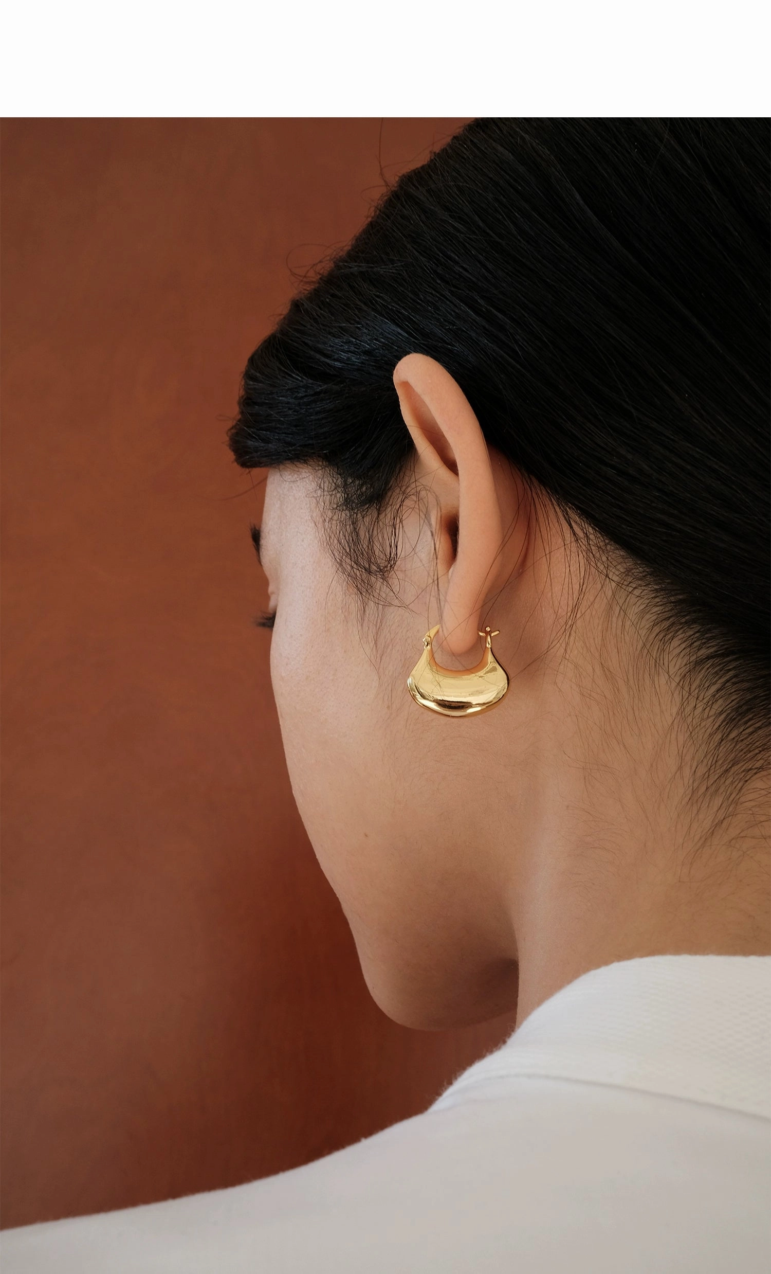 Luxurious Adornment Pretty Vibe Ginkgo Hoop Earrings Gold & Silver 2 Sizes