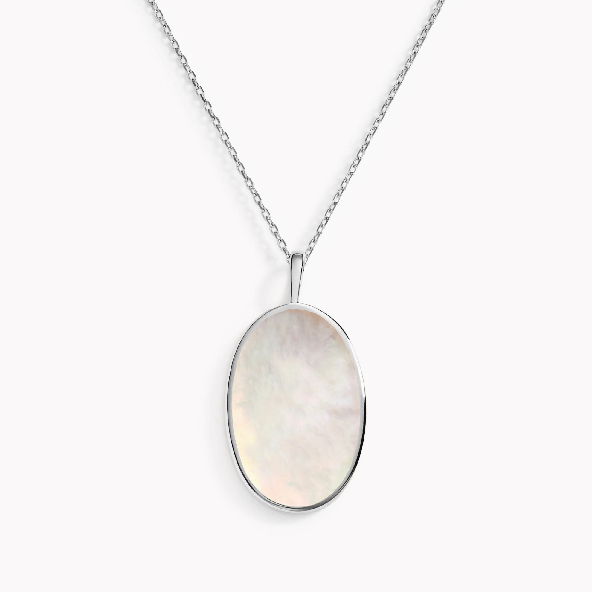 Artisan Craft Mother of Pearl Silver Necklace