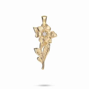 N????? Pendant in Gold with Diamond - 27mm Feminine Light