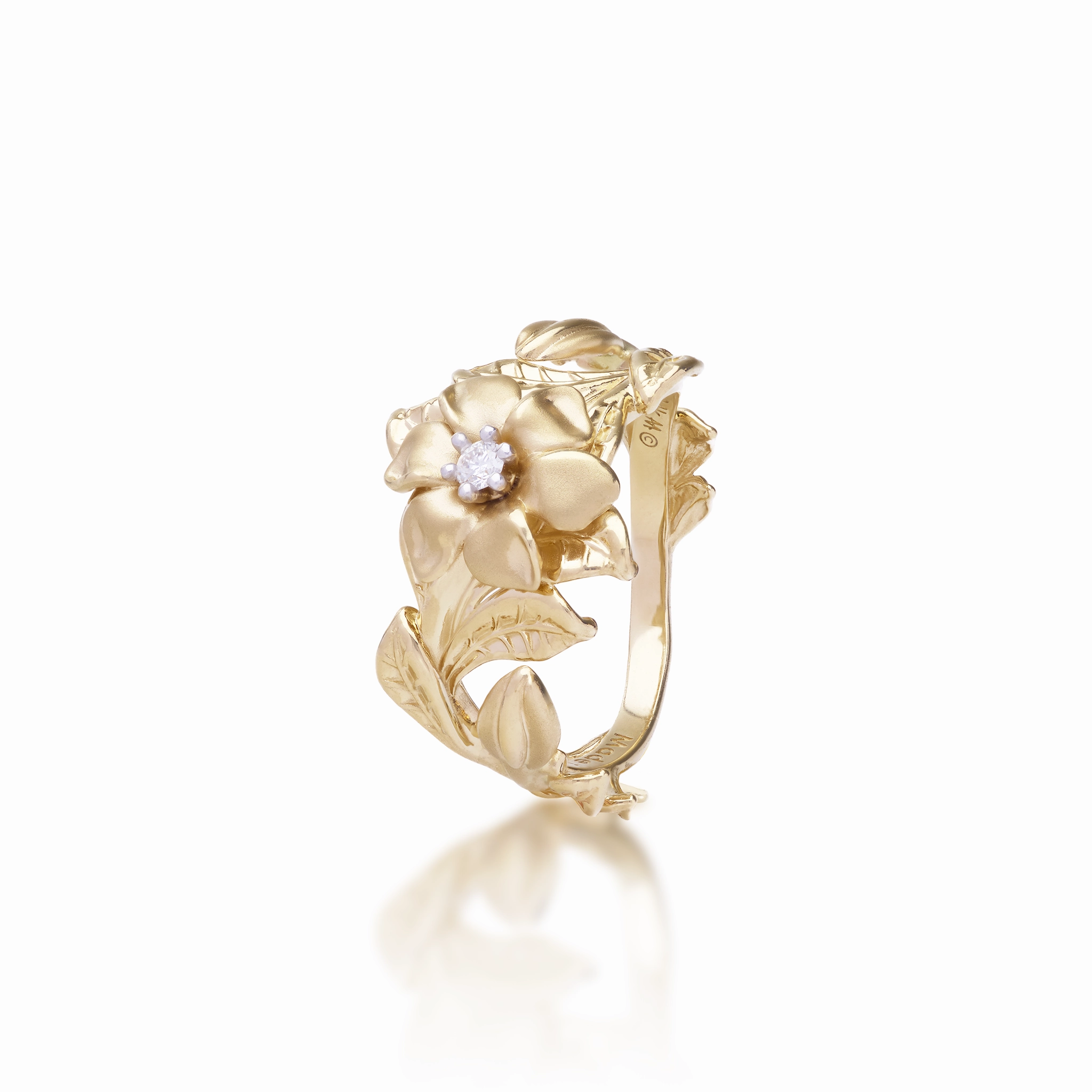 Beautiful Expression N????? Ring in Gold with Diamond - 14mm