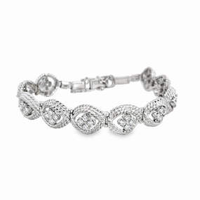 Kirkland Jewelry Estate | 14K White Gold Diamond Add-A-Link Bracelet Original View Whole Fusions