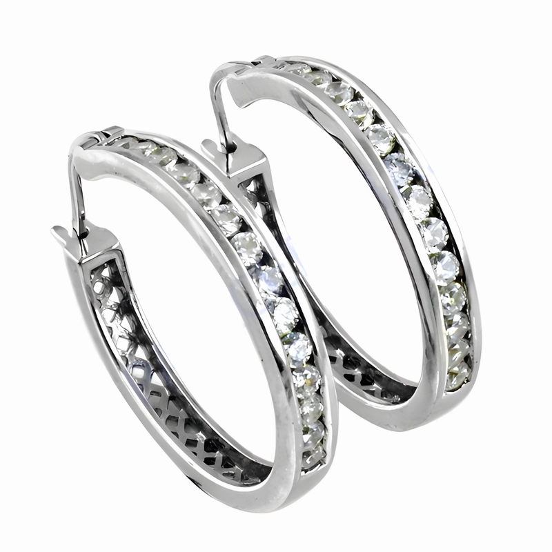 Elegant Fancy CZ Gemstone Silver Earrings - Stunning Jewelry for Every Occasion Stylish Decor