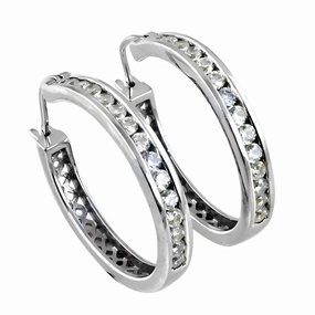 Elegant Fancy CZ Gemstone Silver Earrings - Stunning Jewelry for Every Occasion Stylish Decor