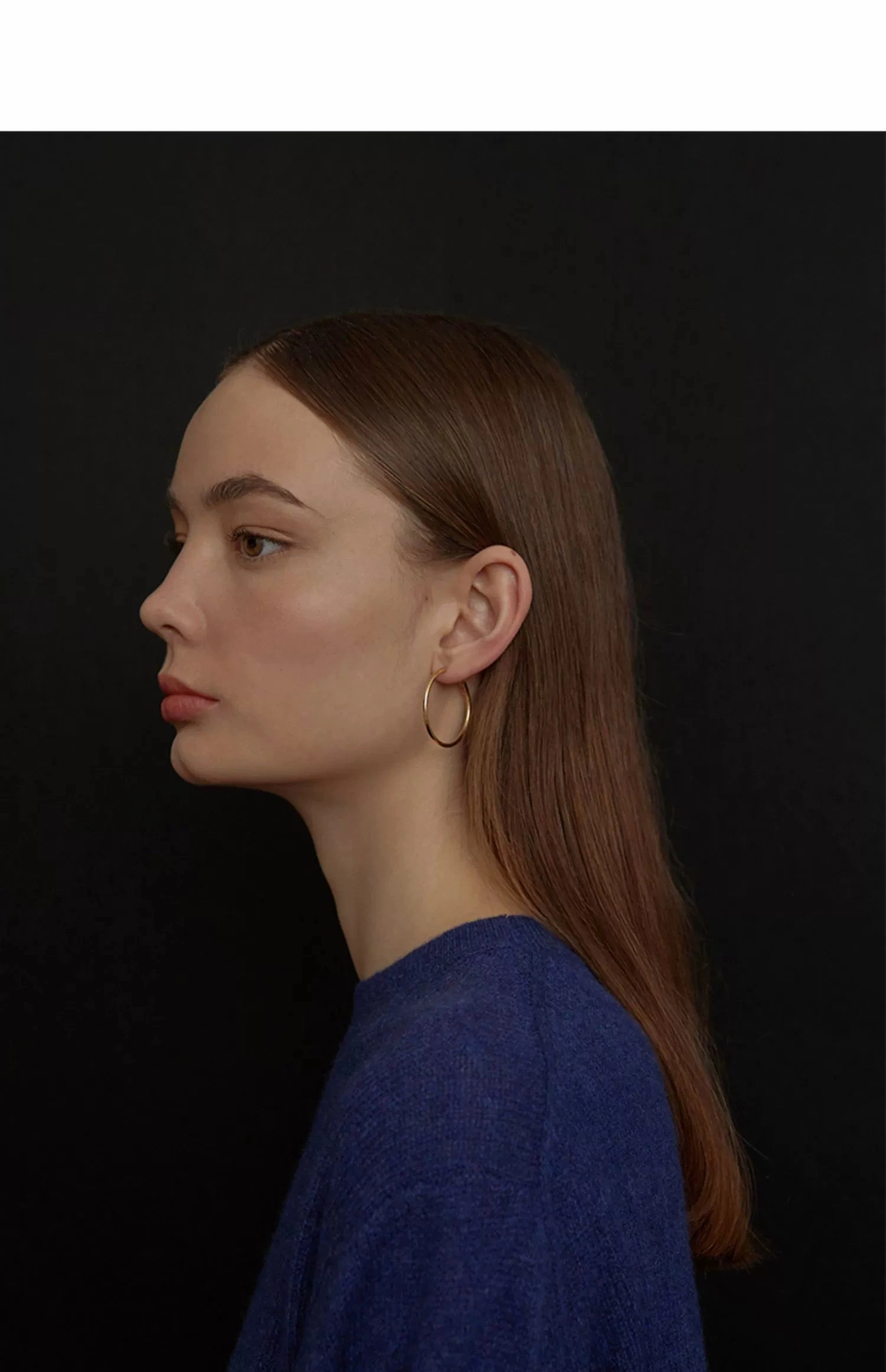 Oblession Essentials Gold Endless Hoop 7/6/5/4/3.5cm Comfortable Decor