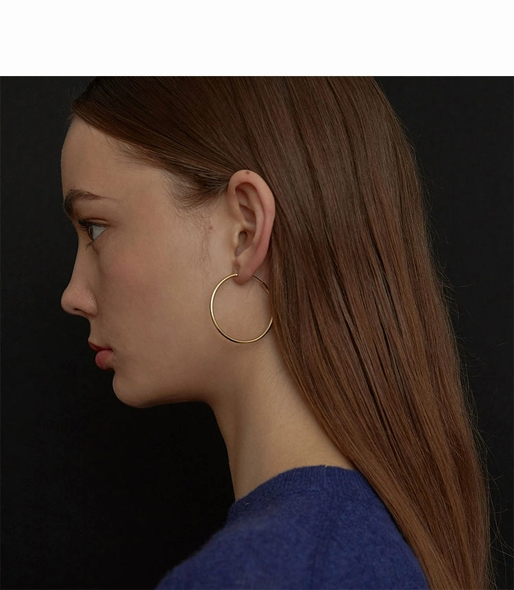 Simple Essential Oblession Essentials Gold Endless Hoop 7/6/5/4/3.5cm