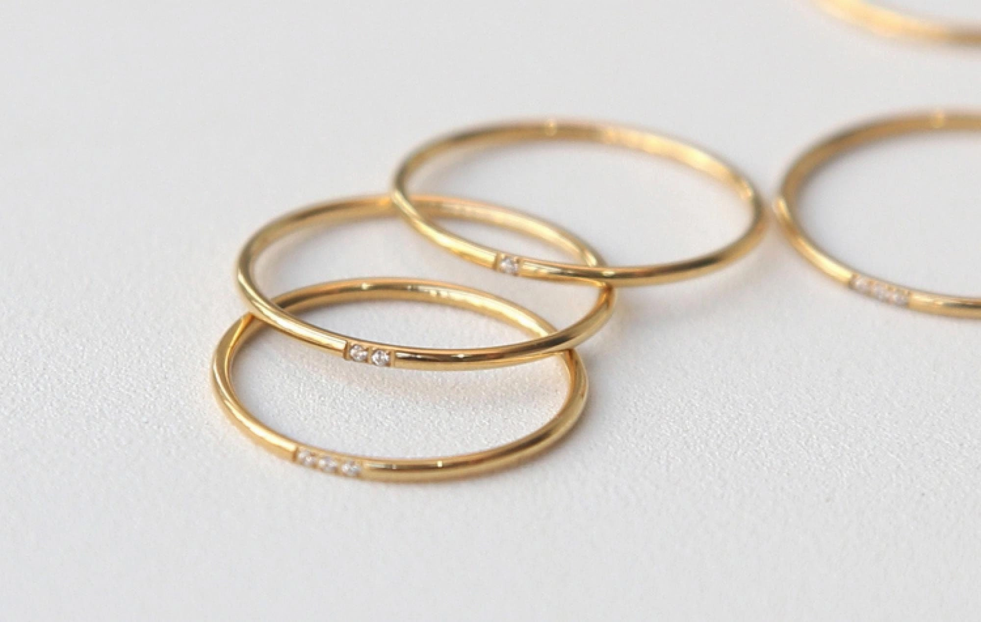 Timeless Piece Statement Spark Oblession Essentials Ultra-thin CZ Ring 18K Gold Thin Ring | Thin Band Ring, Gold Slim CZ Ring, Minimalist Band, Stackable CZ Ring Couple Ring, Wedding Ring