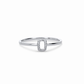 Open Rectangle Diamond Ring Finest Style