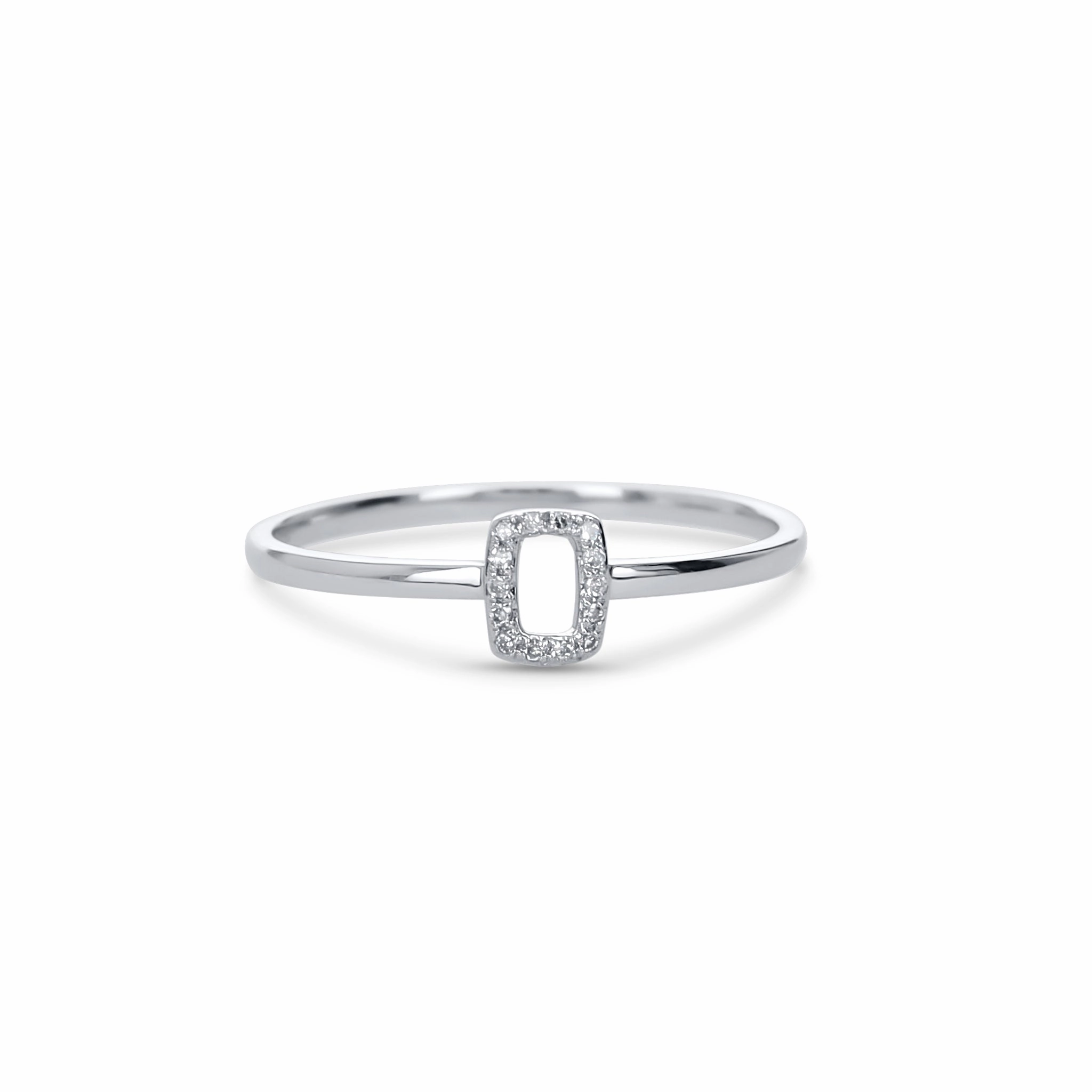 Open Rectangle Diamond Ring Finest Style