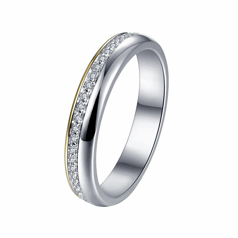 Couples Engagement Ring Band Set | S925 | Moissanite Soft Detail Stylish Addition