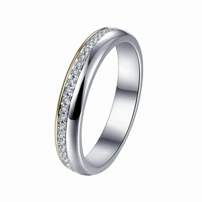 Couples Engagement Ring Band Set | S925 | Moissanite Soft Detail Stylish Addition