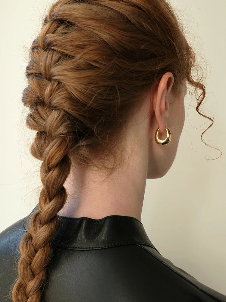 Oval Huggie Hoop Earrings 3 Sizes Brilliant Style