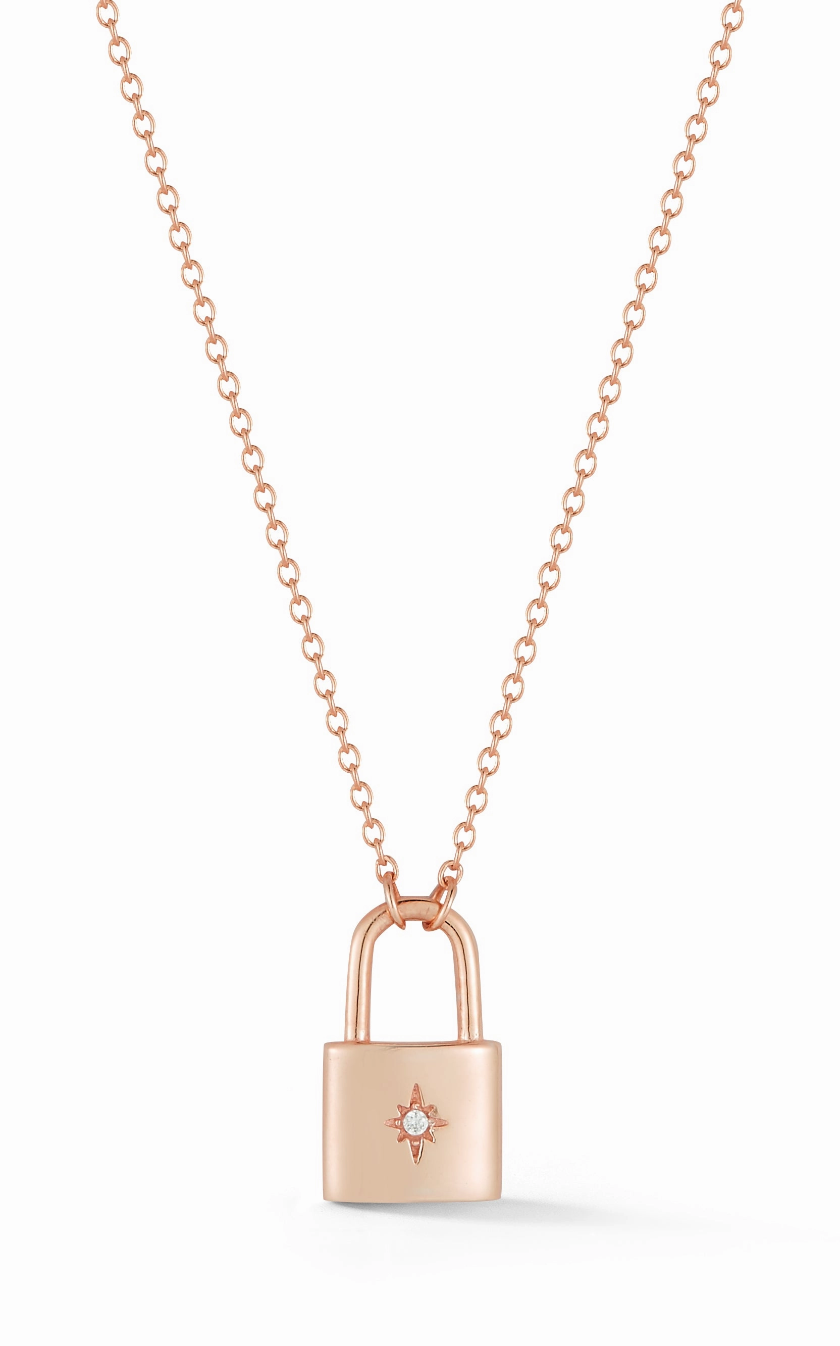 Padlock Pendant Necklace Fashion Essential Intricate Work