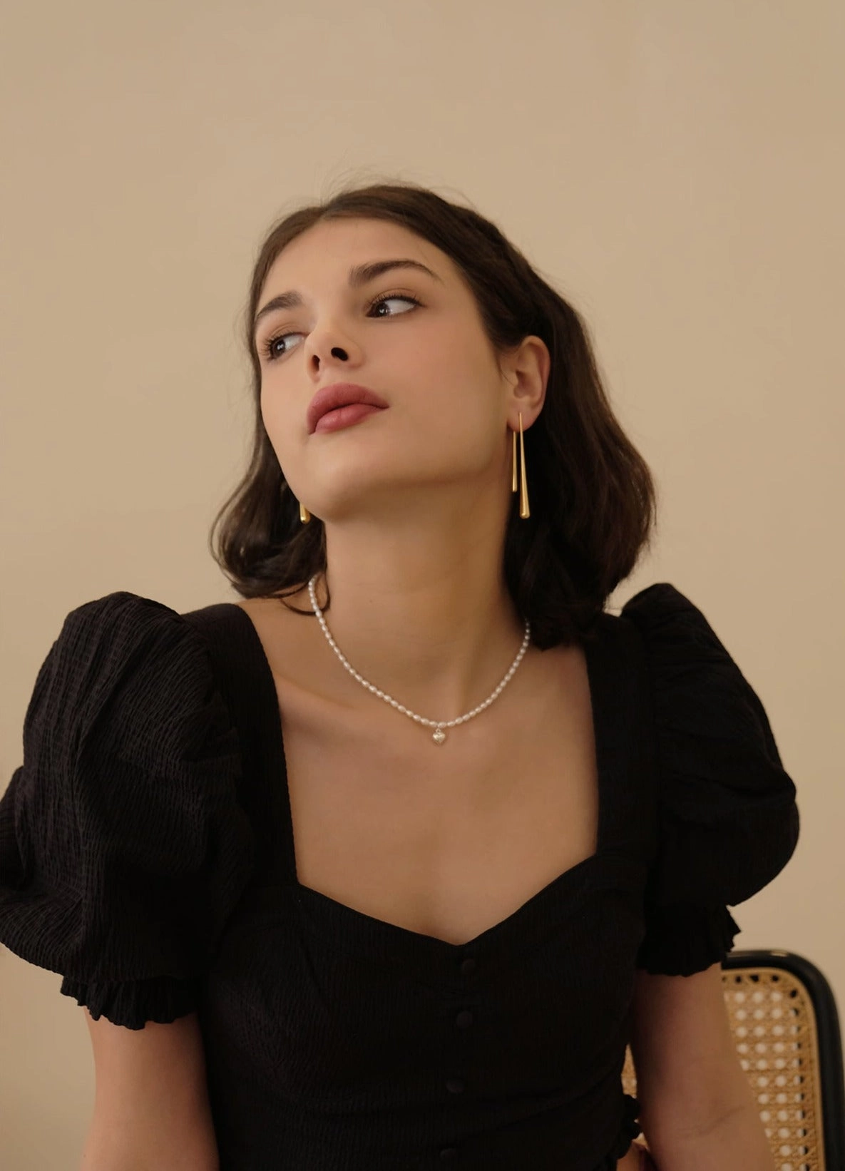 Glossy Trinket Paisley Long Gold Drip Ear Jacket Asymmetric Earrings 18K Gold & Silver