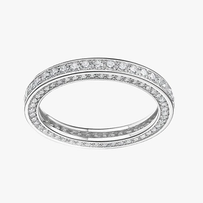 Pav?? Cubic Zirconia Eternity Ring True Accent