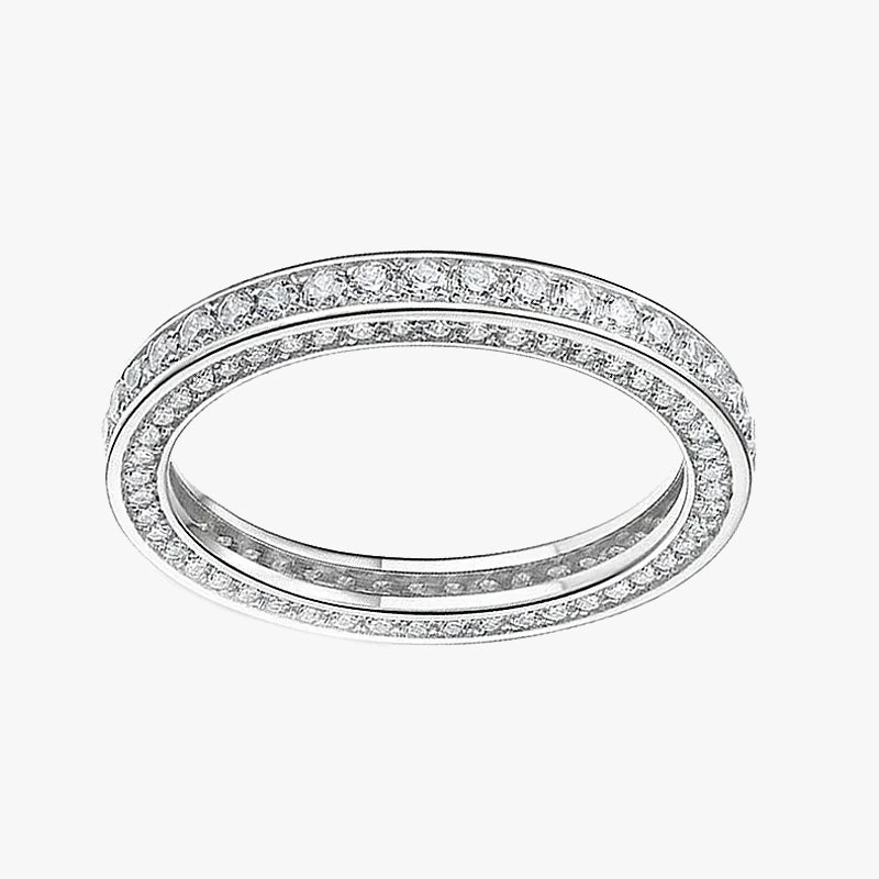 Pav?? Cubic Zirconia Eternity Ring Lustrous Accent