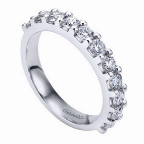 Pave Diamond Band 1.00 Cttw 14K White Gold | Mullen Jewelers Trendy Texture