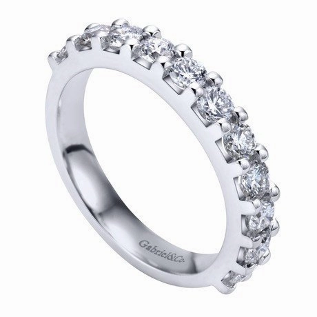 Distinctive Piece Classic Gift Pave Diamond Band 1.00 Cttw 14K White Gold | Mullen Jewelers