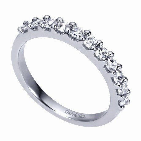 Glam Glow Pave Diamond Band  .50 Cttw 14K White Gold | Mullen Jewelers