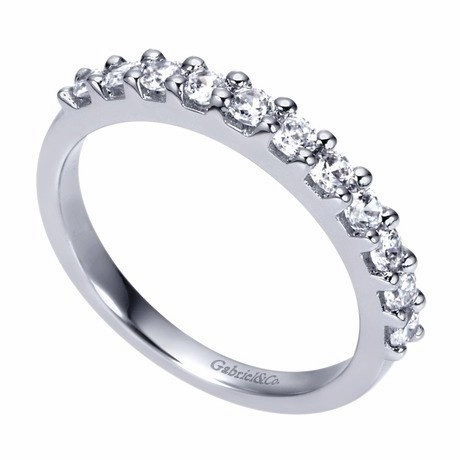 Classic Craft Pave Diamond Band  .50 Cttw 14K White Gold | Mullen Jewelers