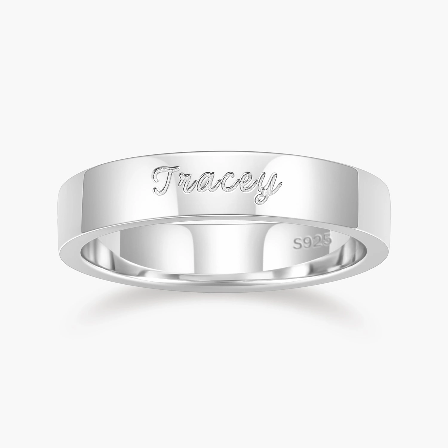 Personalized Engraved Name Ring | 4mm fashion lover