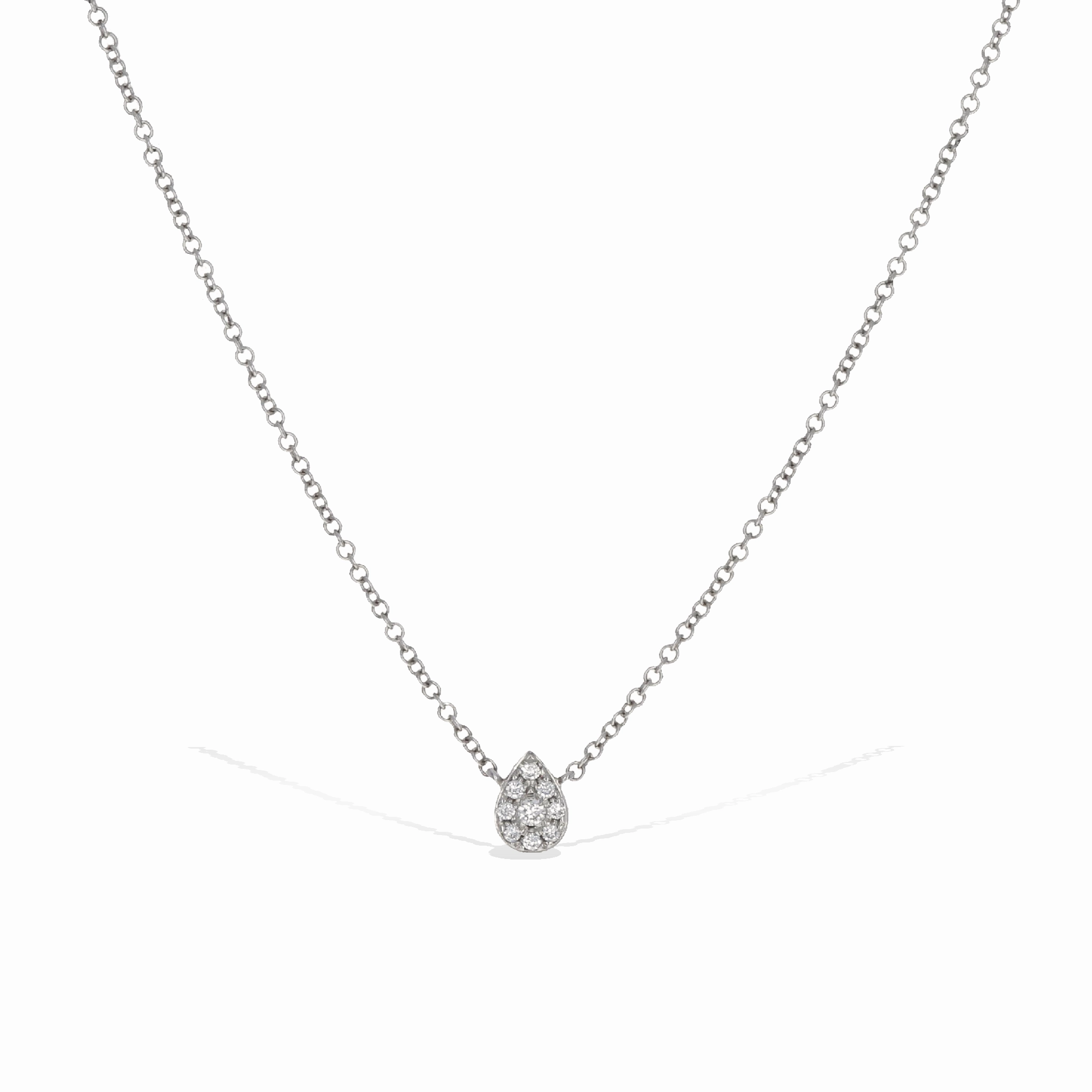 Vogue Touch Petite Pear Diamond Choker Necklace