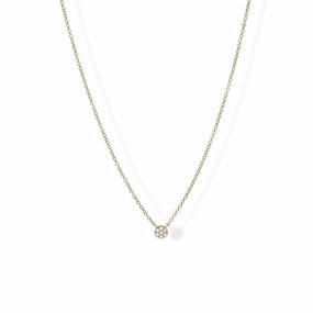 Exclusive Look Diamond Tiny Disc Necklace