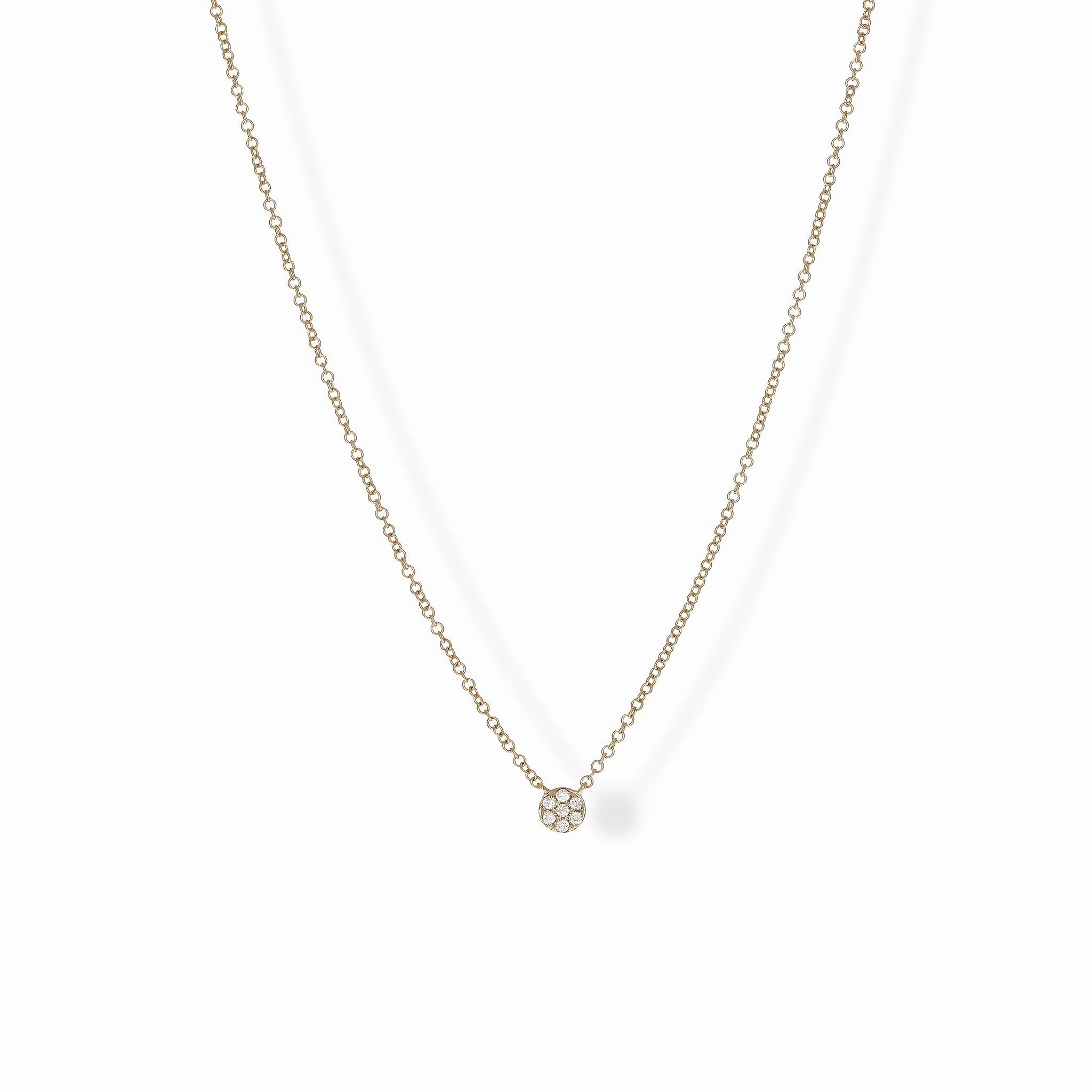 Exclusive Look Diamond Tiny Disc Necklace