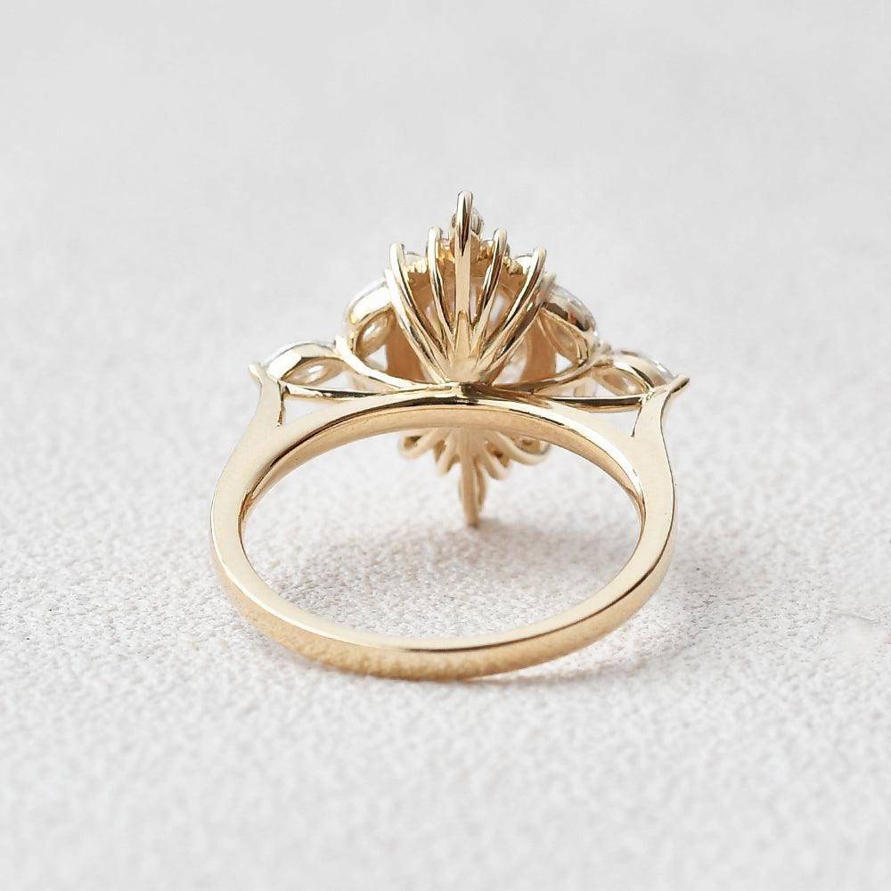 1.0-2.0ct Oval Lab Grown Diamond Floral Vintage Ring Seasonal Pick Timeless Detailing