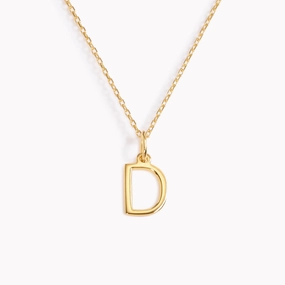 D Necklace / Gold Initial Necklace Mother Style