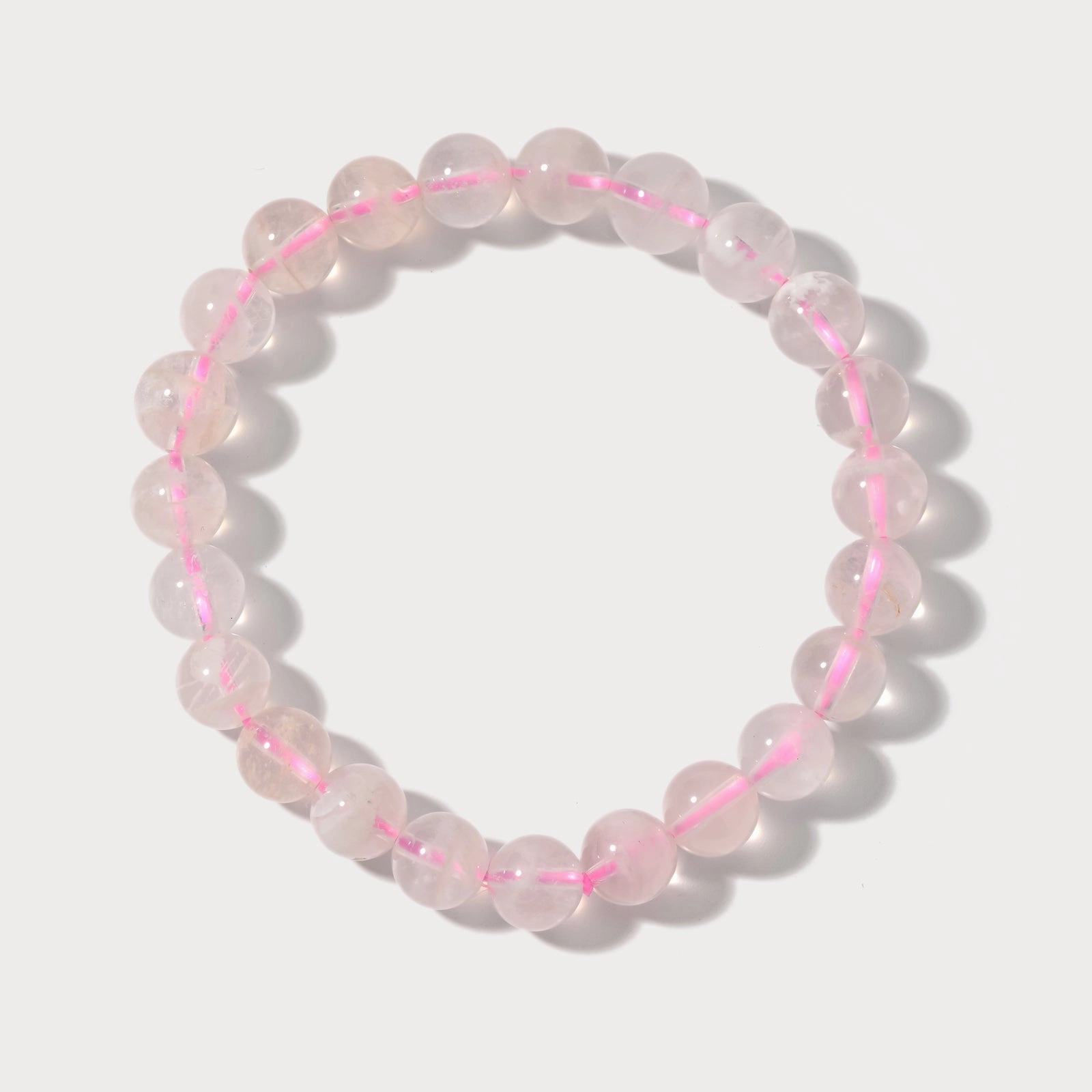 Modern Line Natural Rose Quartz Bracelet