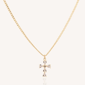 Creative Present GENEVIEVE GEM CROSS NECKLACE