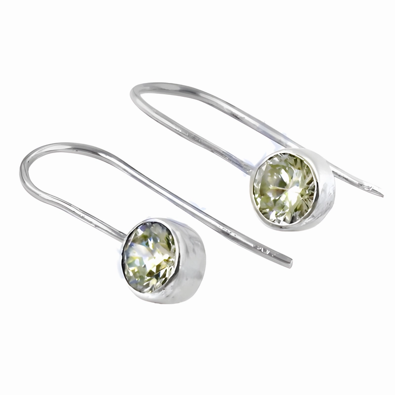 Polished Must-Have Rustic Ornament Elegant 925 Sterling Silver Earrings with Gracious Cubic Zirconia Gemstones