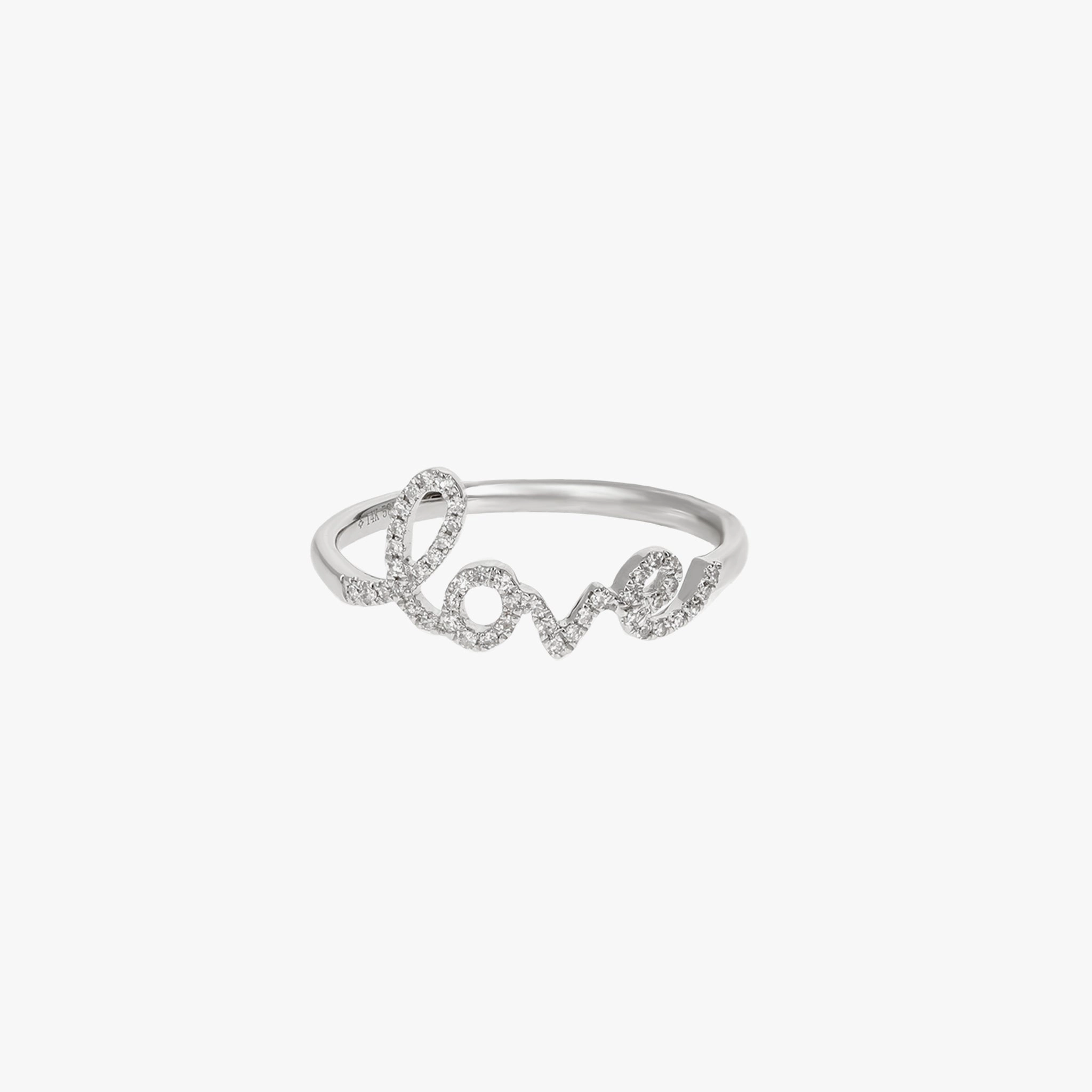 Diamond Love Script Ring Chic pieces Occasion Ready