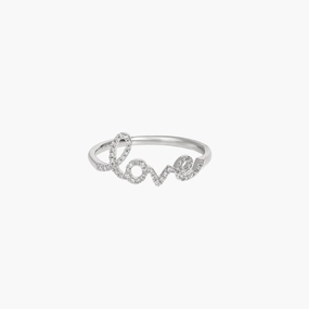 Diamond Love Script Ring Chic pieces Occasion Ready