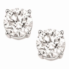 Understated Feature Promotional Quality Round Diamond Stud Earrings .50 Cttw