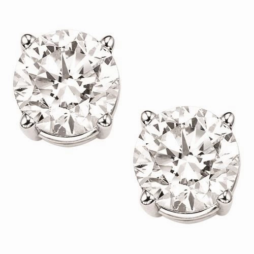 Understated Feature Promotional Quality Round Diamond Stud Earrings .50 Cttw